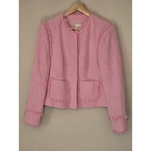 Cinq à Sept Keegan Jacket – Apple Blossom Pink – Size 12 Tweed Business Career
